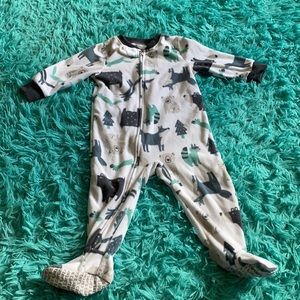 Fleece zip up onesie